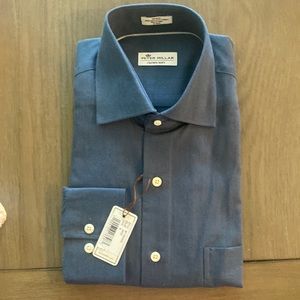 NWT Peter Millar blue dress shirt